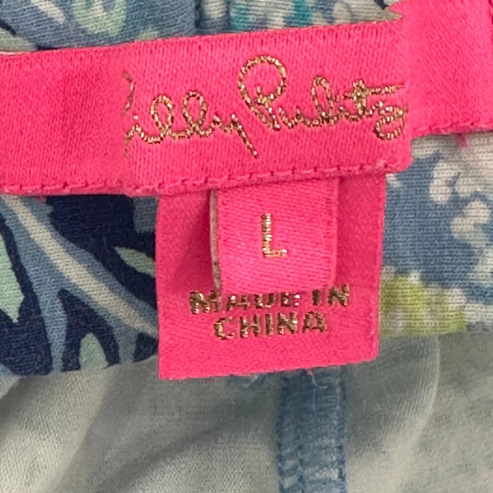 Lilly Pulitzer Stretch Pull-On Pants Women’s Size Lg Comfy Chic - Picture 2 of 3